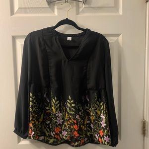 Long sleeve floral shirt